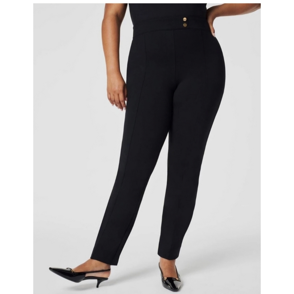 SPANX Black The Perfect Pant Taper Ankle Ponte Booty Lifting